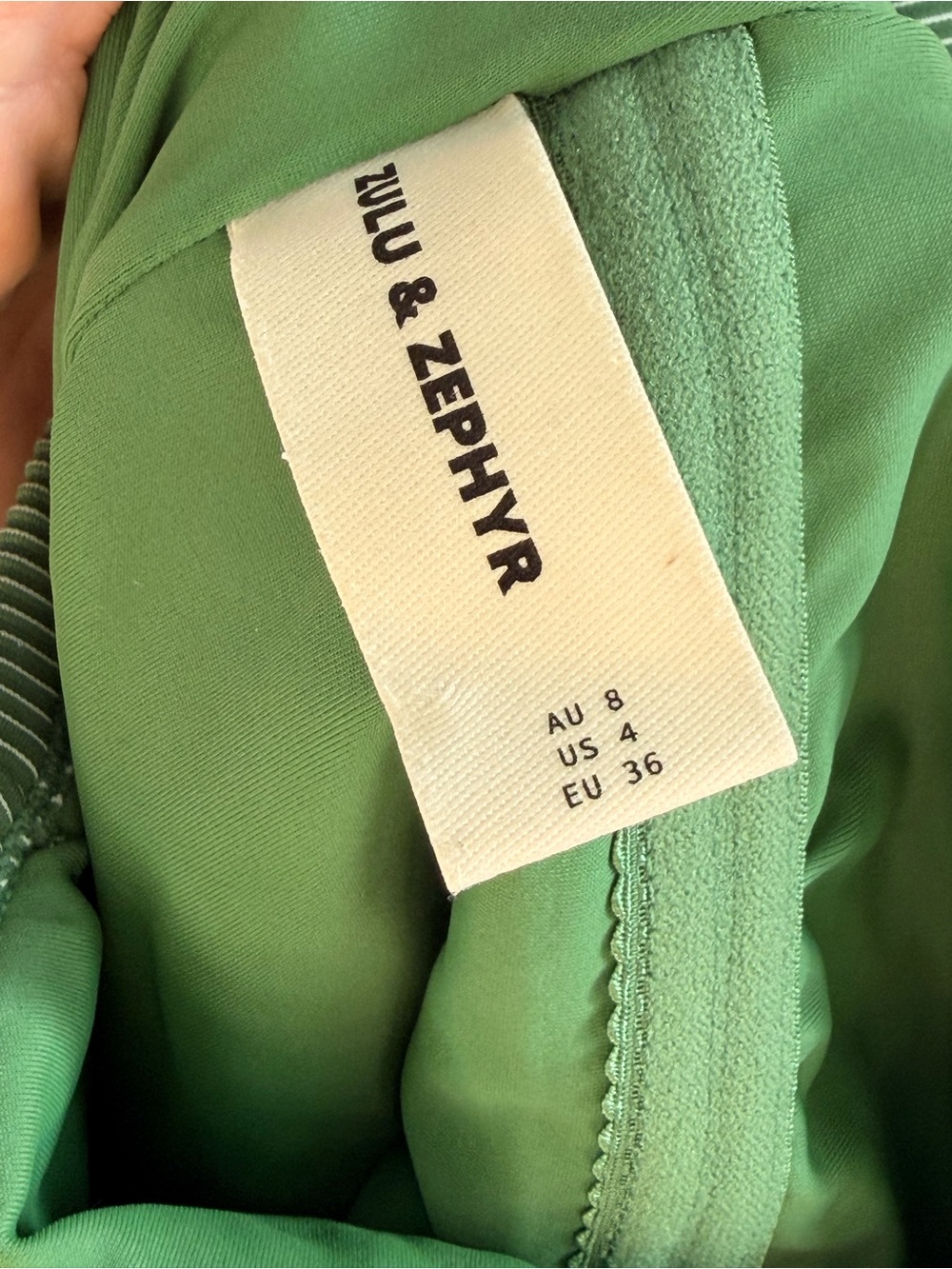 Zulu & Zephyr Women's Green Racerback One-Piece - Picture 9 of 9